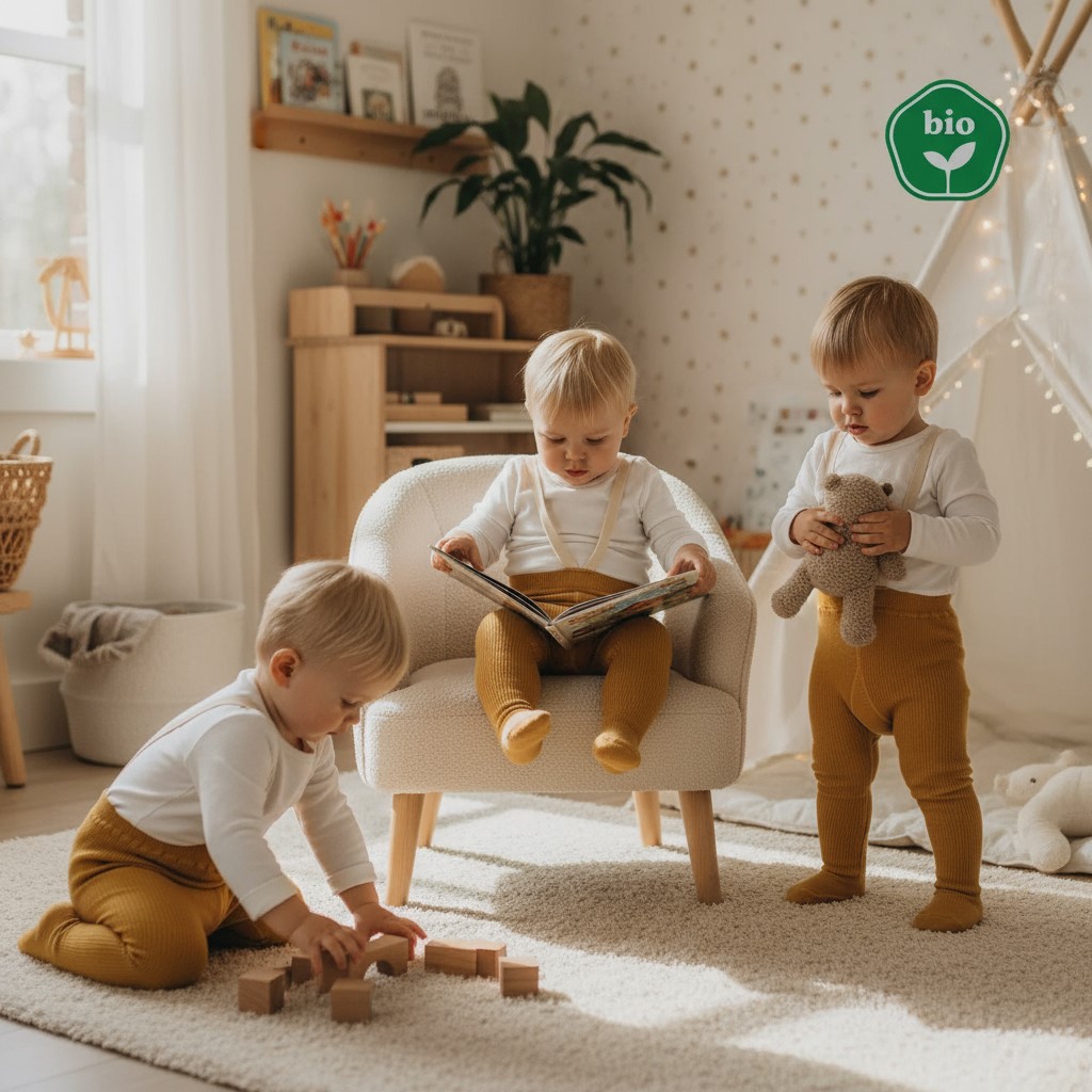 Baby pančuchy na traky DUFICA zo 100 % BIO bavlny TATRASVIT - hnedá
