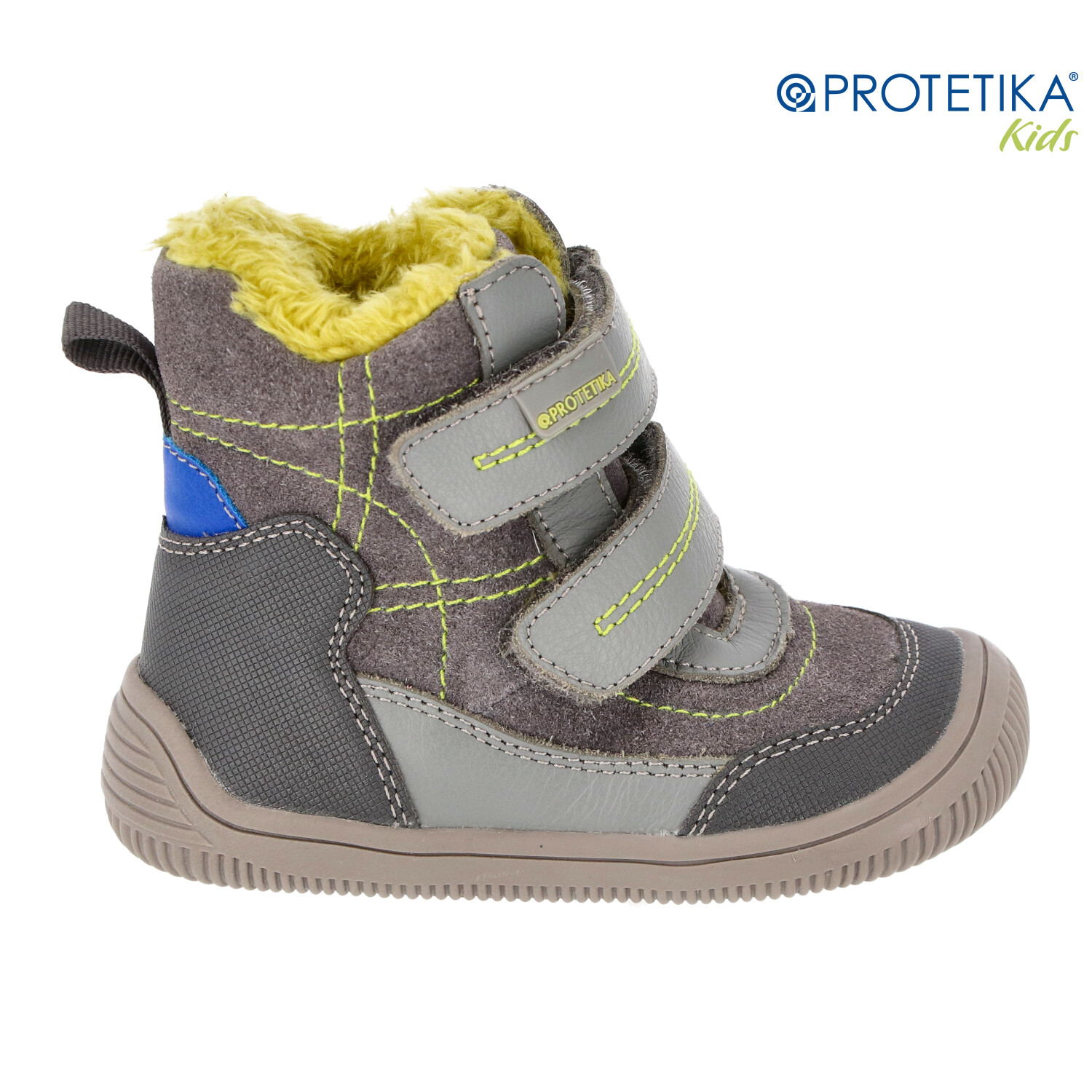 Protetika - zimné barefootové topánky RAMOS grey - zateplené kožušinkou