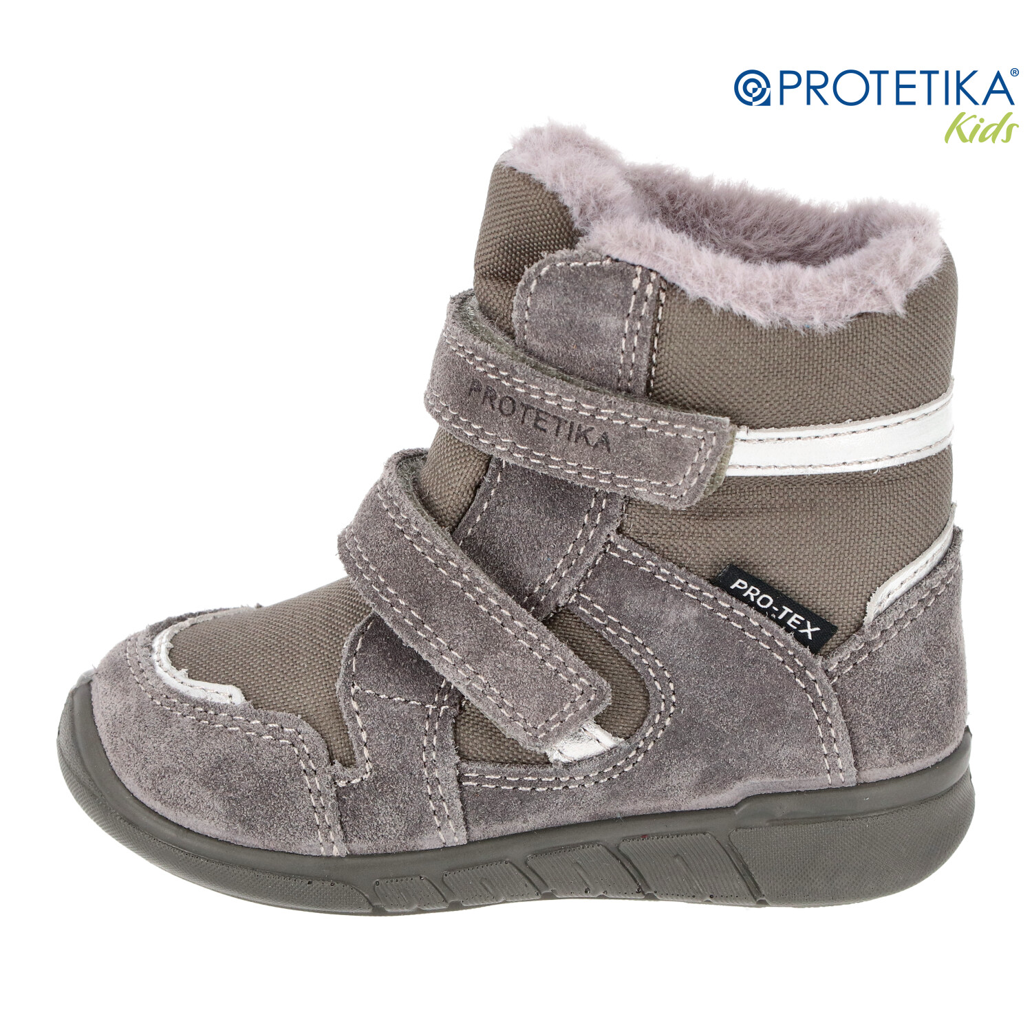 Protetika - zimné topánky s membránou PRO-tex SELENA grey - zateplené kožušinkou