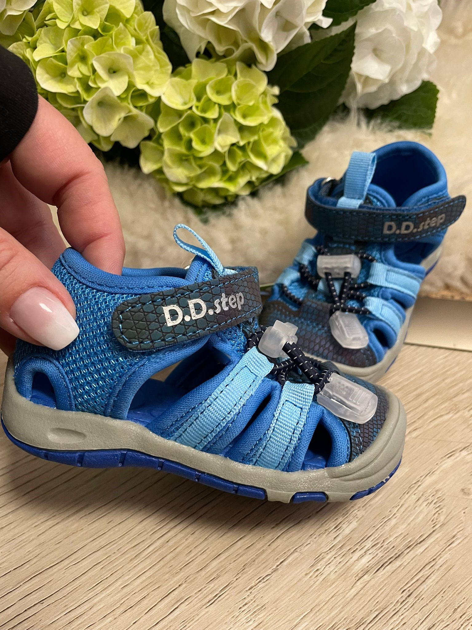 Sandále EDIE blue športové barefoot D.D.Step