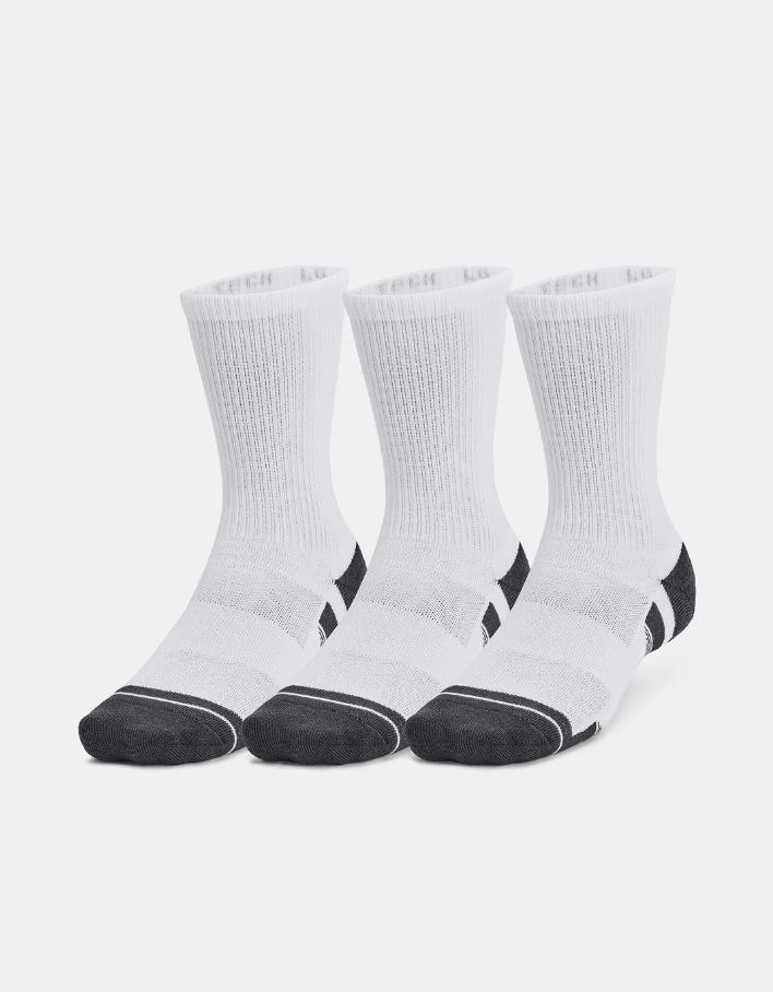 Unisex ponožky UA Performance Tech 3pk Crew-WHT