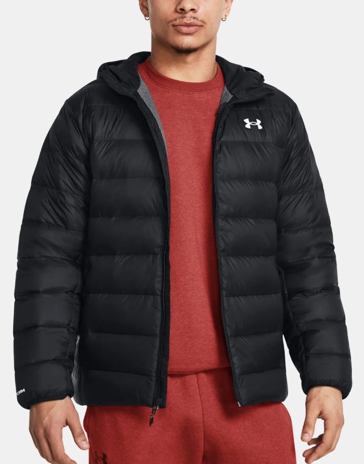 Pánska bunda Under Armour LEGEND DOWN HOODED JACKET-BLK