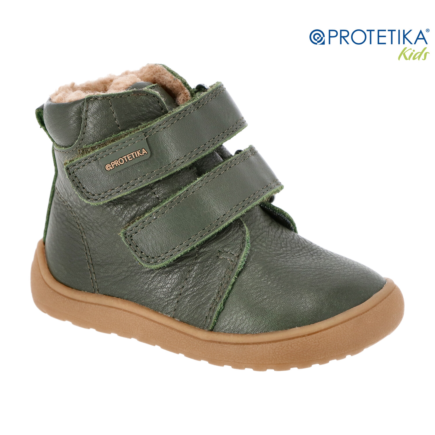 Protetika - zimné barefoot topánky DARYK khaki s PRO-tex membránou