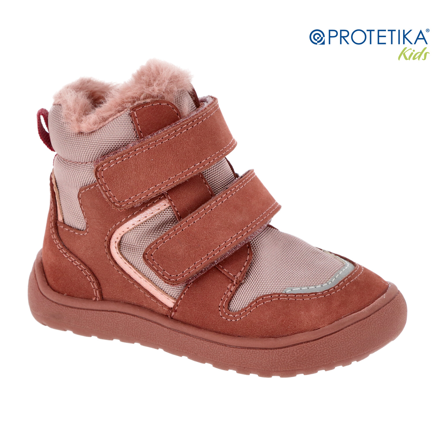 Protetika - zimné barefoot topánky DAXI old pink s PRO-tex membránou