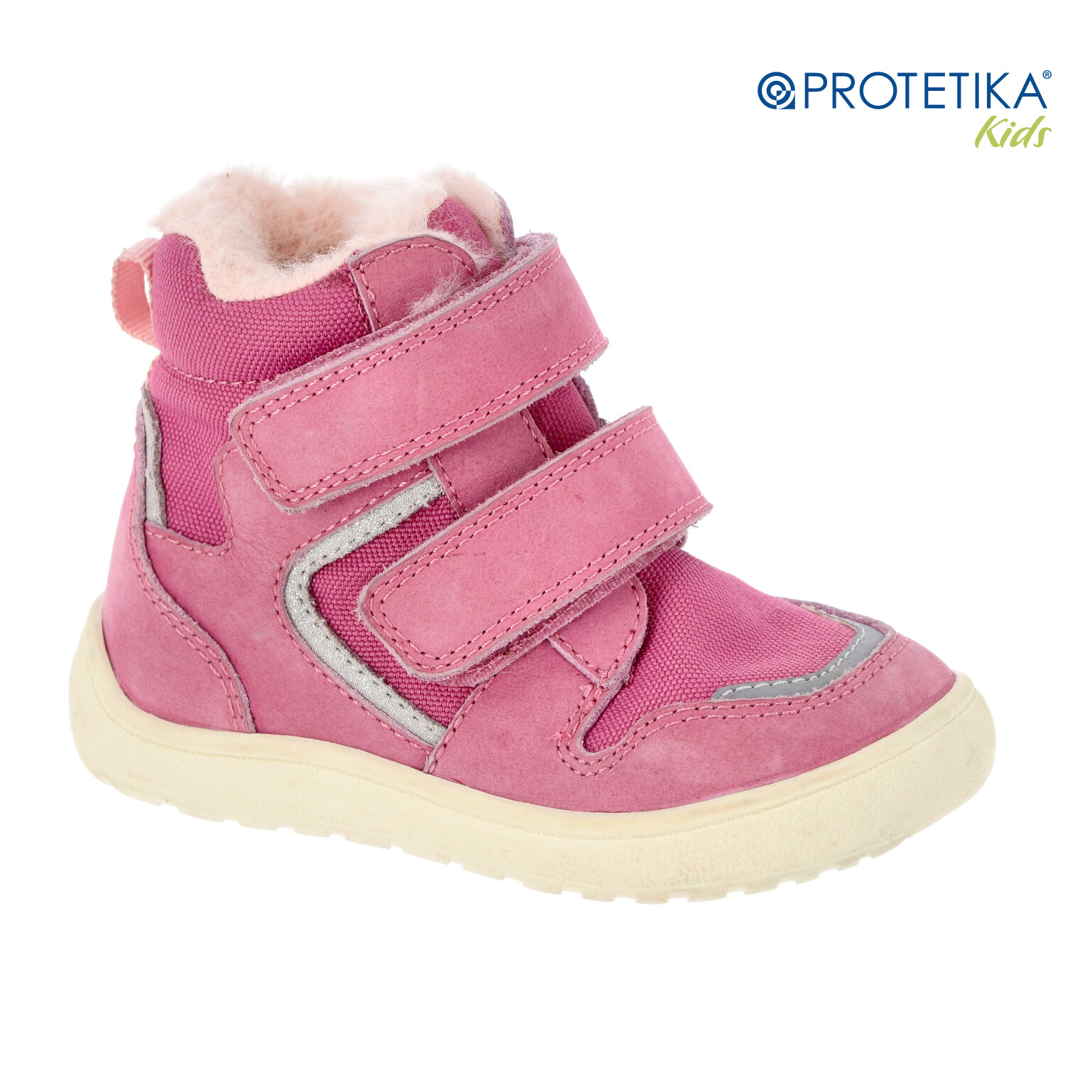 Protetika - zimné barefoot topánky DAXI pink s PRO-tex membránou