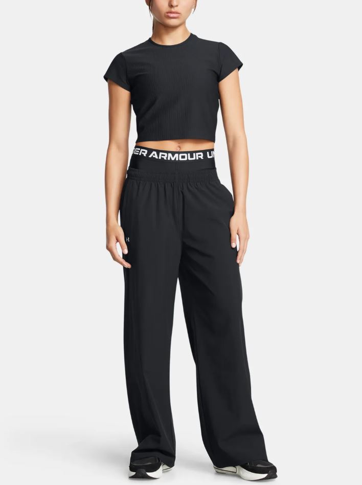 Dámske športové nohavice UA Rival Wide Leg Pant-BLK-ihneď