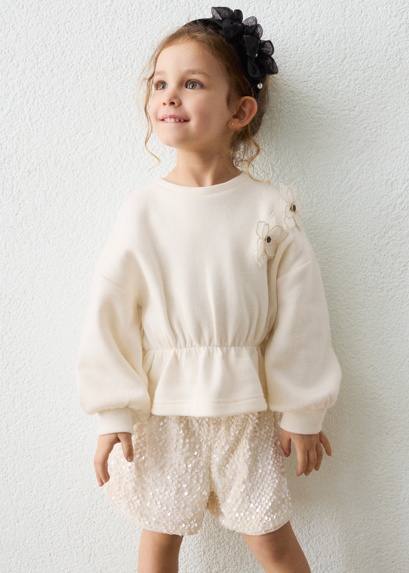 Set - elegantná mikina kraťasy s flitrami Mayoral - 1604231048