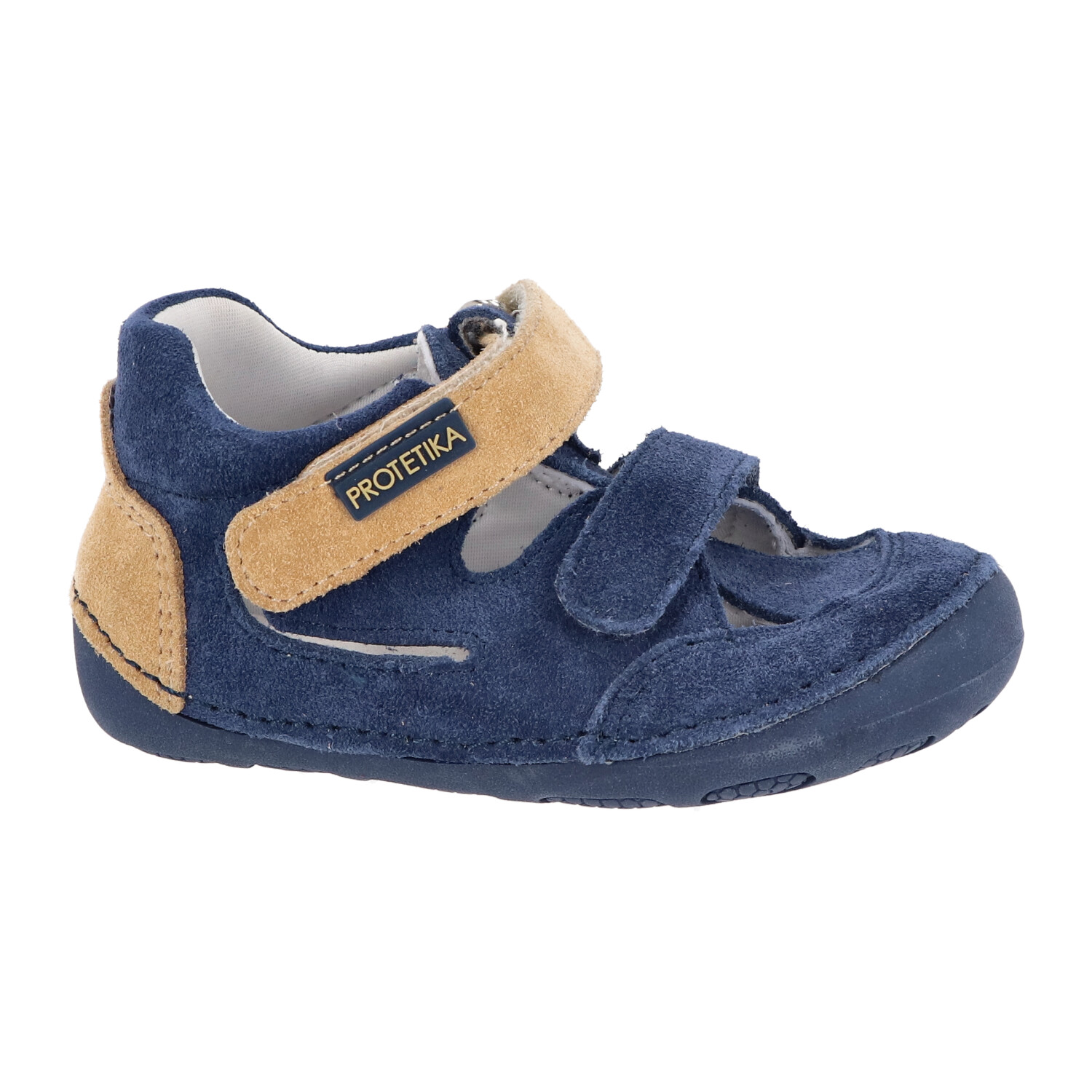 Protetika - barefoot polootvorené topánky JENY navy