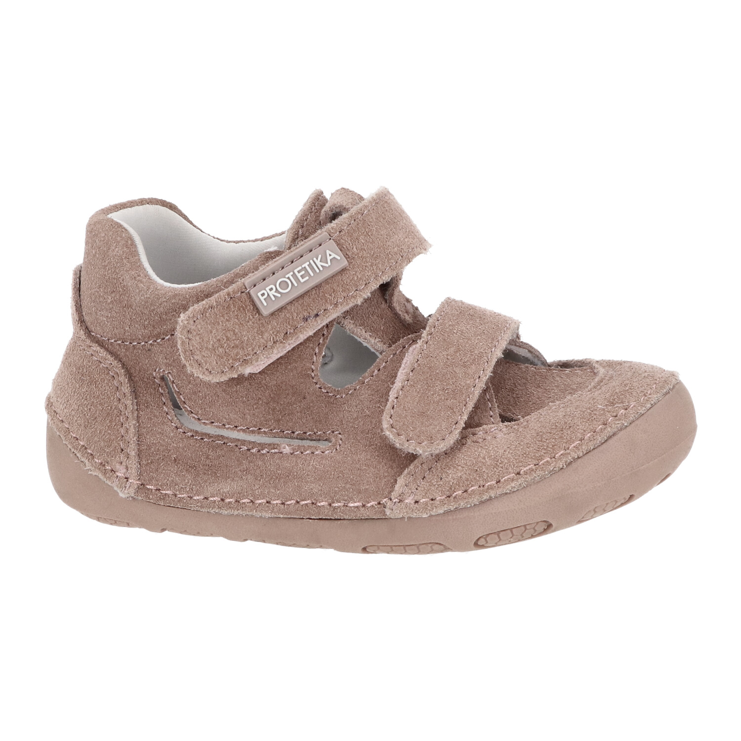 Protetika - barefoot polootvorené topánky JENY old pink